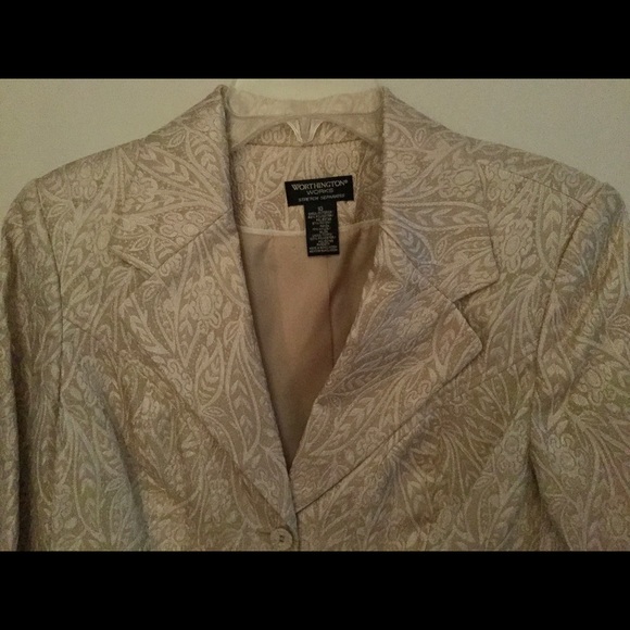 Gold Brocade Blazer - Picture 2 of 7